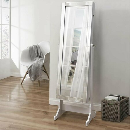 COMFORTCORRECT Harper Full Length Jewelry  Mirror Border Lockable with LED Lights - Pristine White CO2625062